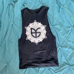 Black Pranaon Muscle Tank Top